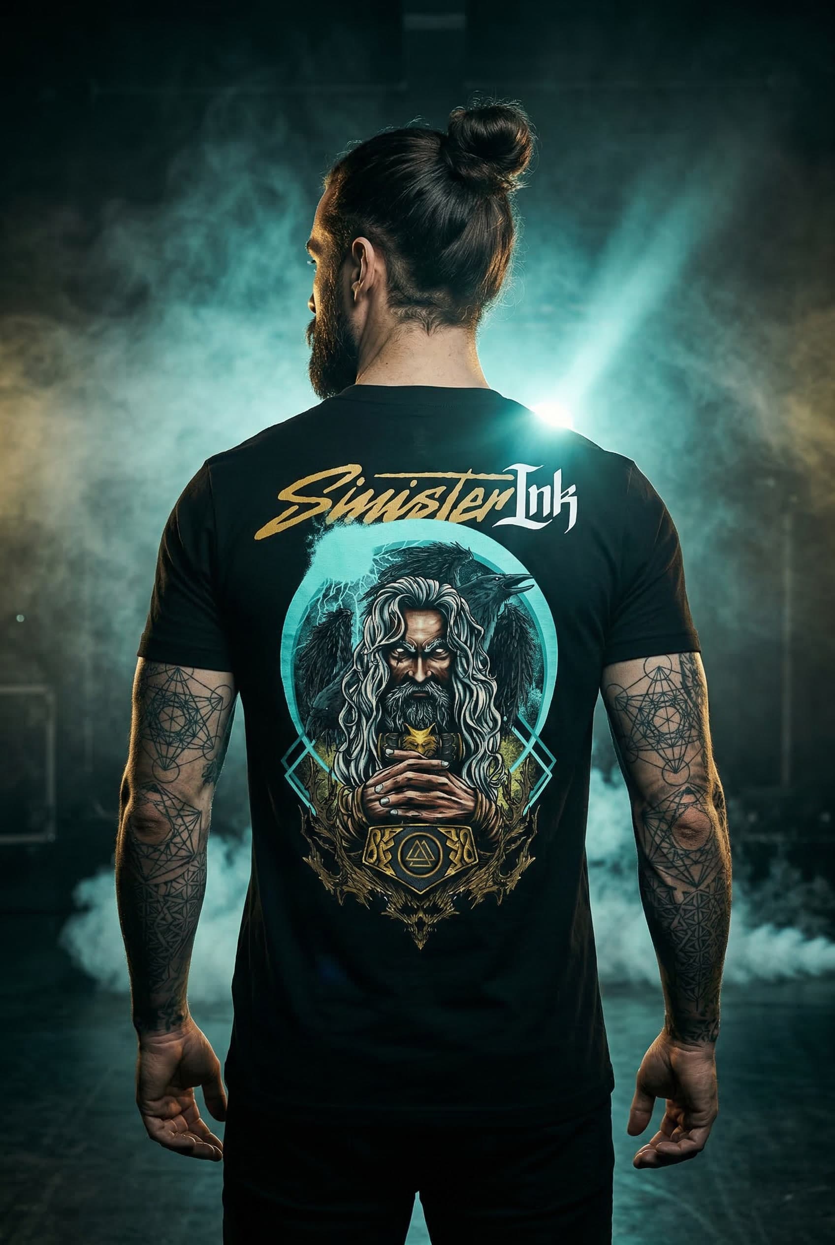 Odin Tee — Male Model Editorial Back View