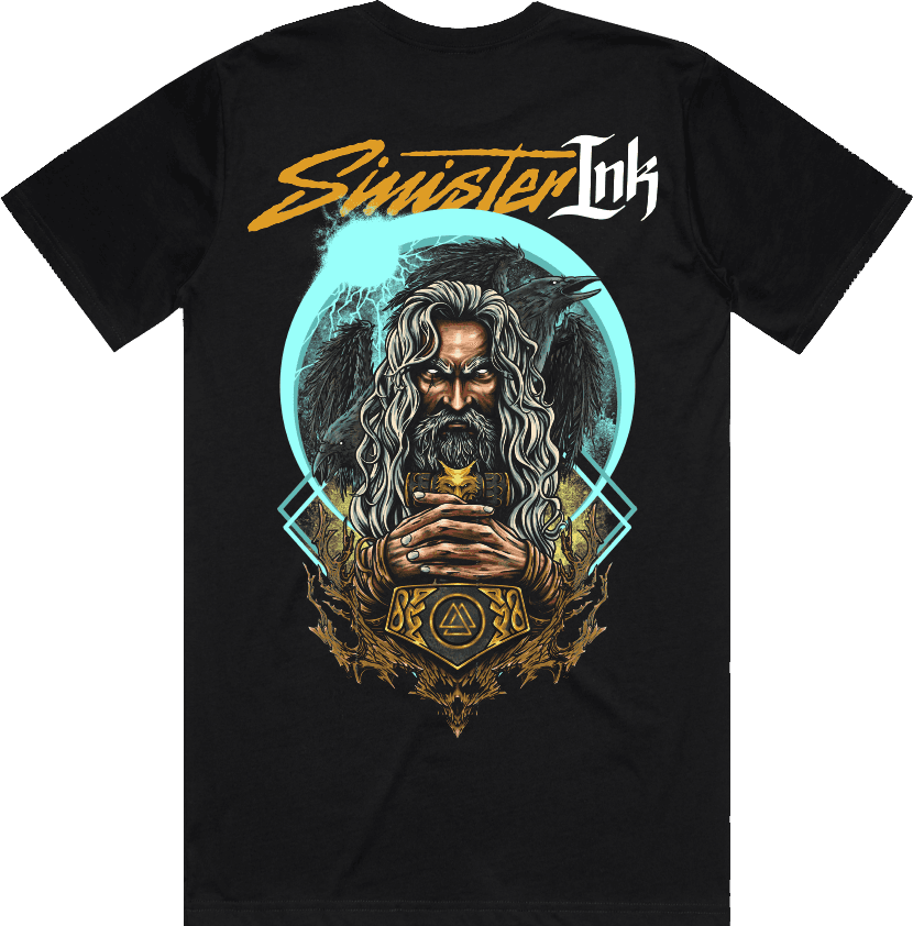 Odin Tee Back Design Flat Lay