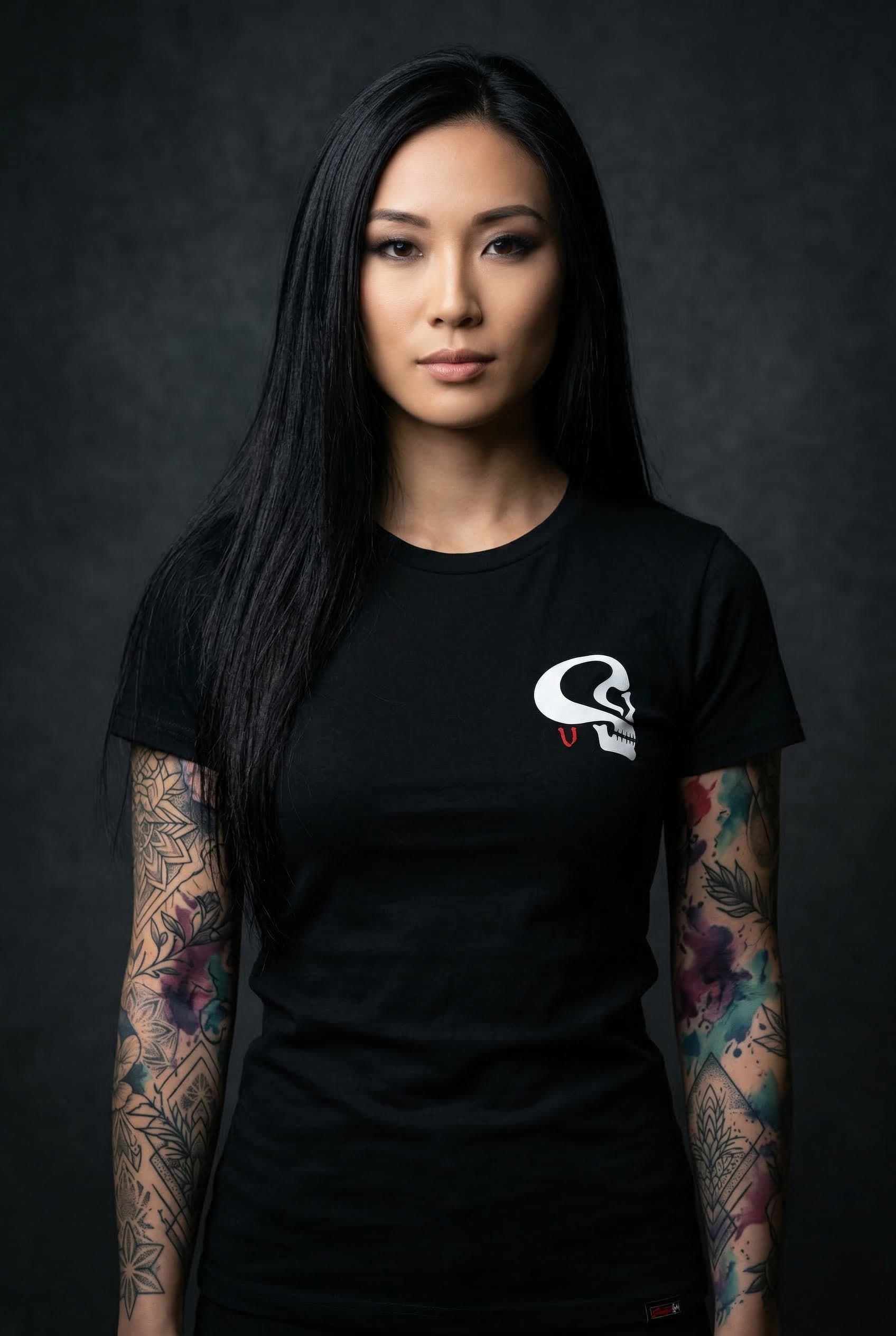 Odin Tee — Female Model Studio Front View