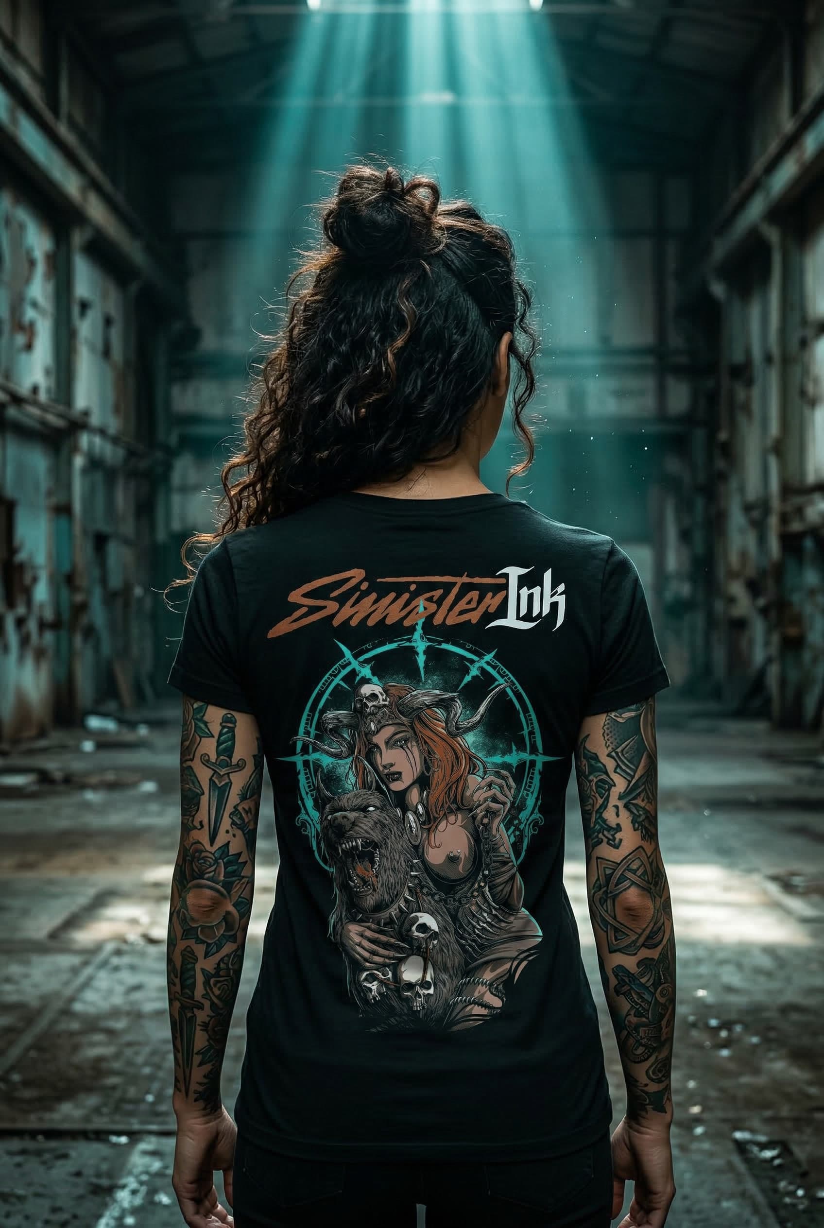 Sigyn Tee — Female Model Editorial Back View