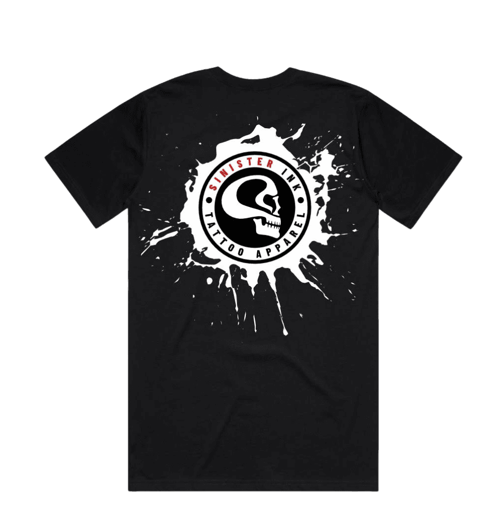Sinister Ink Original Tee Back Flat Lay