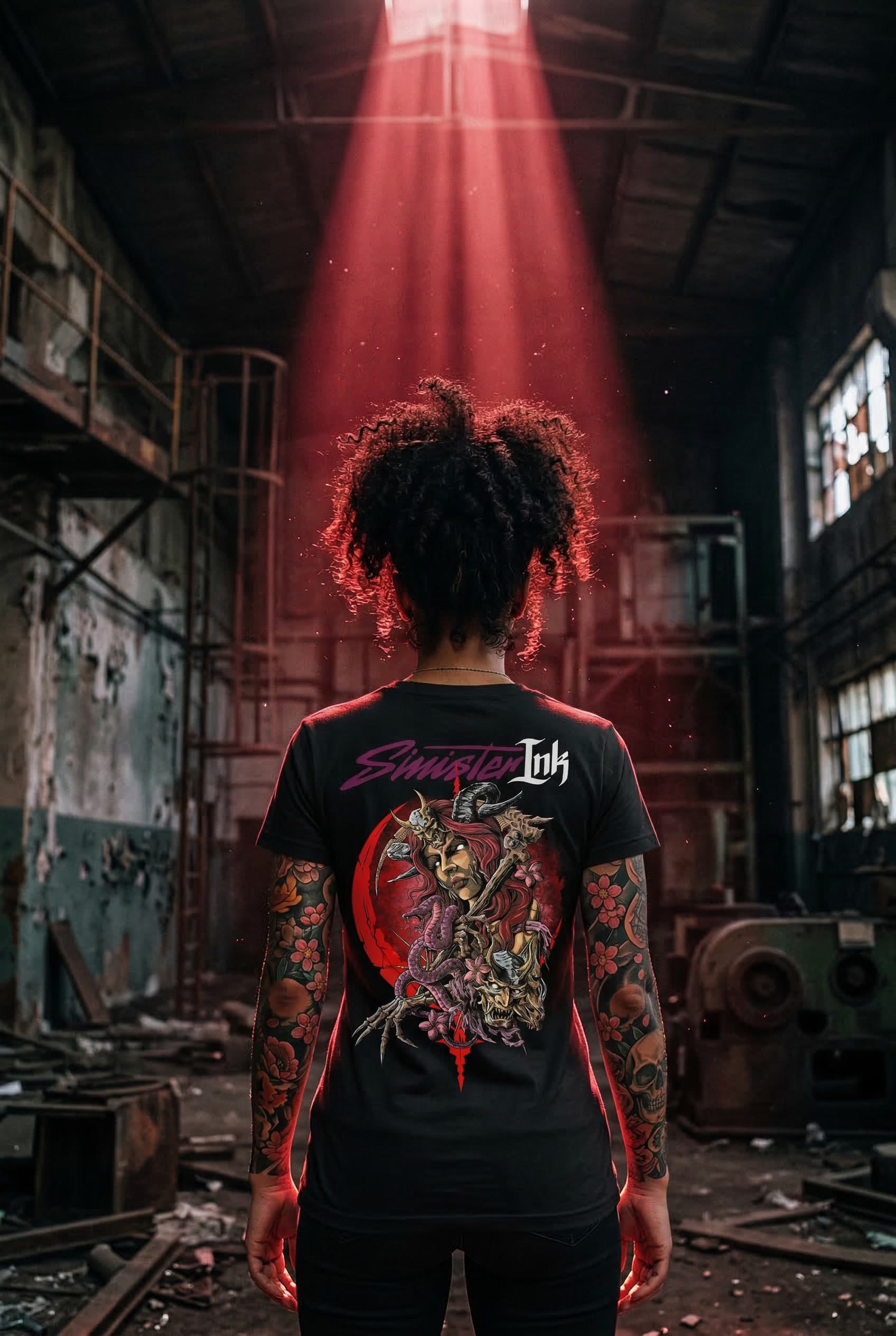 Succubus Tee — Female Model Editorial Back View