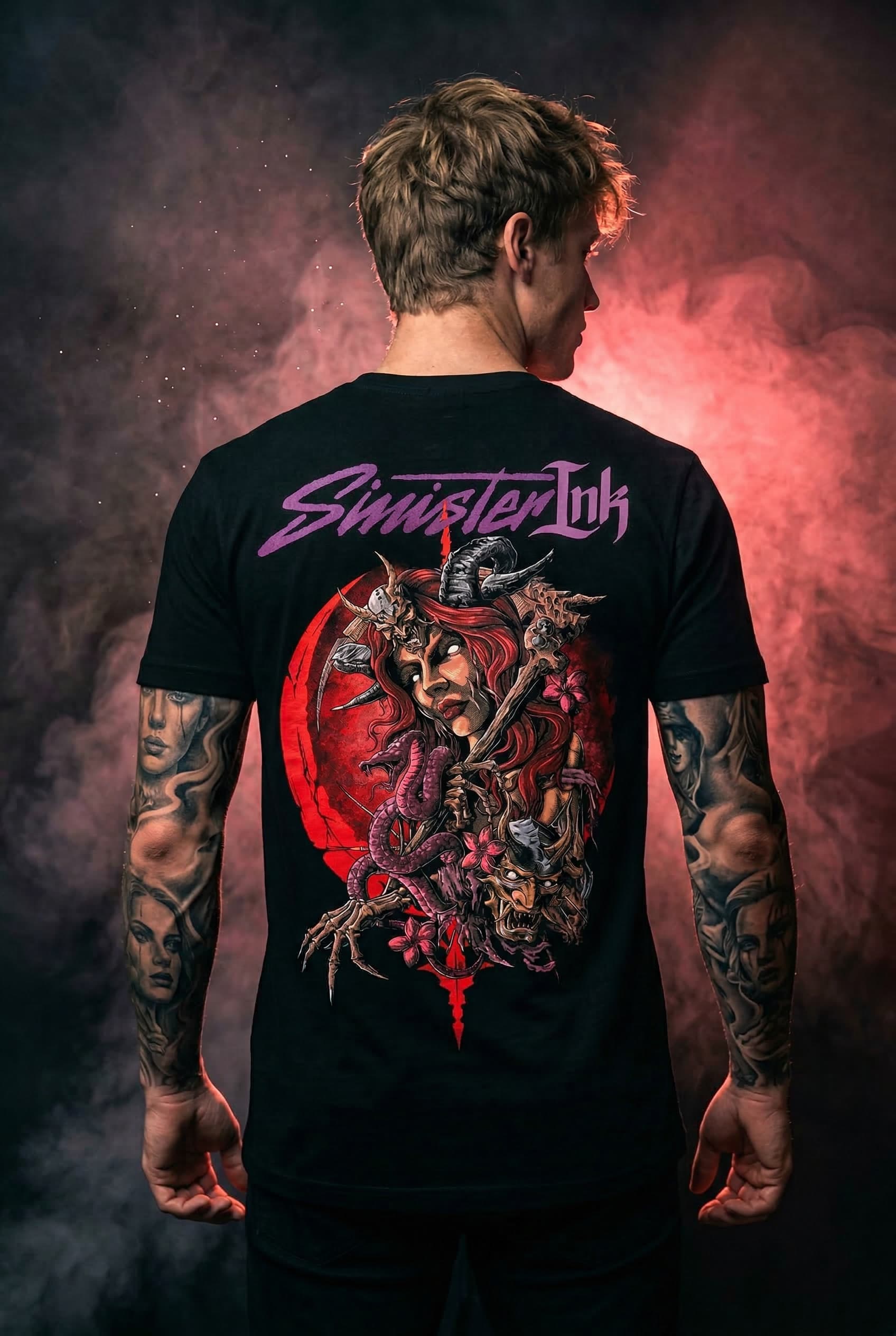 Succubus Tee — Male Model Editorial Back View