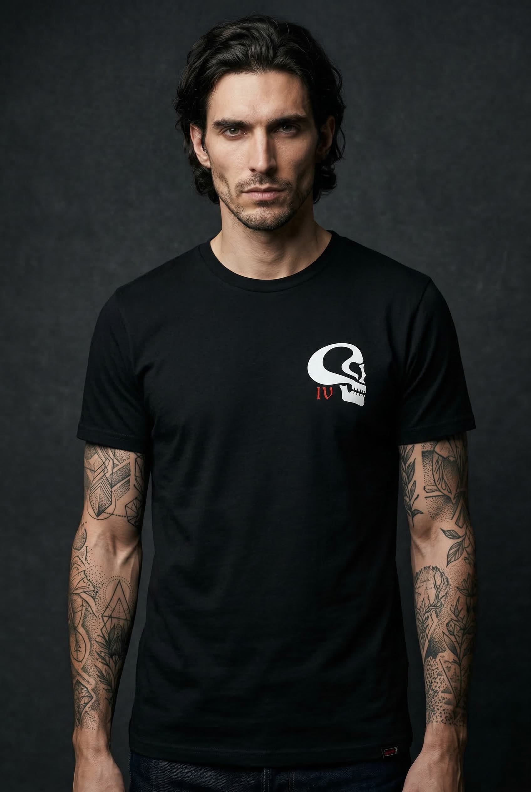 Succubus Tee — Male Model Studio Front View